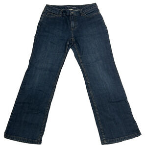 Liz Claiborne Womens Jeans Denim Slim Bootcut Mid Rise Straight Leg Petite 8